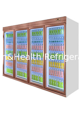 Multi Door Merchandiser Upright Display Chiller With Adjustable Shelf