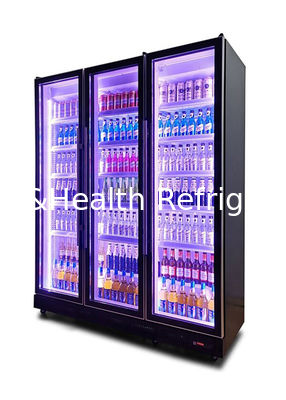 Glass Door Beer Fridge Drink Beverage Cooler And Chiller With Colorful LED
