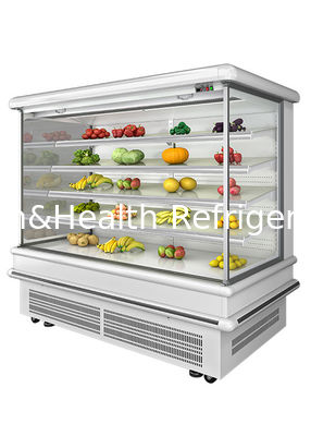 Vertical Refrigerated Cooler Display Case Air Curtain Open Chiller For Vegetables And Fruits