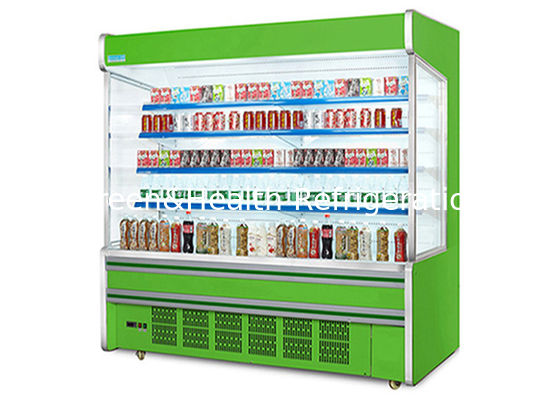 Plug In Compressor Vertical Open Air Display Cooler For Beverage