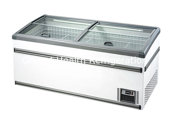 1.8m 2.5m Supermarket Island Freezer Open Type With Famous Brand Compressor