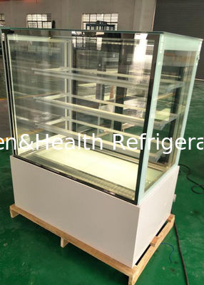 Black Color Right Angle Good Quality Compressor Dessert Display Cooler For Cake Bread Ice Cream Showcase