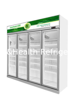 4 Glass Doors Air Cooling Drinks Display Cooler In Commercial Place