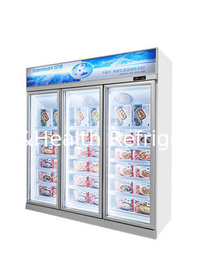 R290a HD Glass 3 Door Freezer Upright Commercial With AD Board