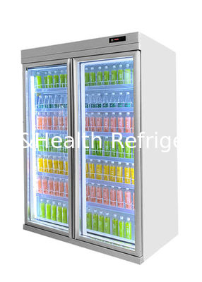 OEM Upright Beverage Chiller Supermarket Display Drink Showcase