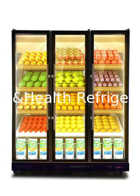 R134a Bar Refrigerated Showcase Multi Glass Doors Refrigerator 1130L