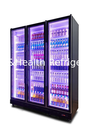 R404a Commerce Beer Chiller Cabinets Vertical Showcase Fridge For Beverage