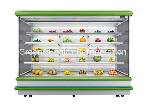 Open Front Automatic Defrost Air Curtain Merchandiser Display Multi Deck Chiller