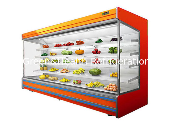 R22 Commercial Display Freezer Multi Rack Stand Open Display Air Chiller For Fruits Vegetables