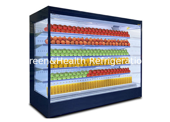 Super Market Upright Open Chiller Fridge With Adjustable Shelf