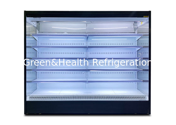 Air Cooling Commercial Display Freezer Multi Layer Right Angle Open Refrigerator