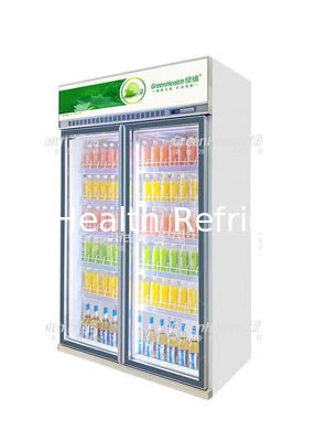 Vertical Glass Door Drink Fridge Variable Frequency 1530L 5 Adjustable Shelf