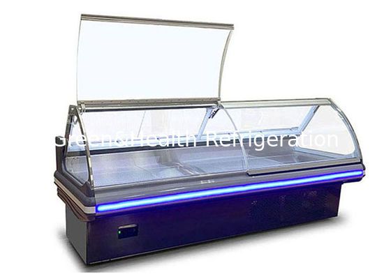 Inside Stainless Steel Delicatessen Deli Display Chiller For Shop Fan Cooling
