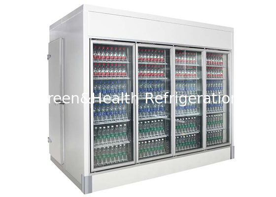 7500L R404 Commercial Display Freezer Multi Glass Door Walk In Cold Storage Display Chiller