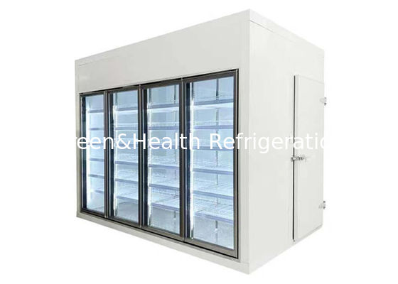 Front Open Glass Door Cold Room Display Chiller With Back Load