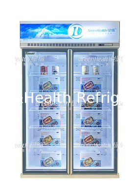 Vertical 5 Layers 2 Door Commercial Display Freezer -22 Degree