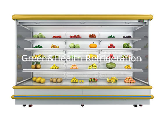 European Style Multideck Open Chiller R404a 2831L Vegetable Display Freezer