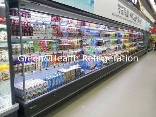 Supermarket Vegetable Multideck Open Chiller / Display Refrigerator Energy Saving