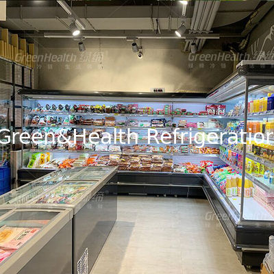 Custom Multideck Open Air Cooler Hypermarket Air Display Chiller