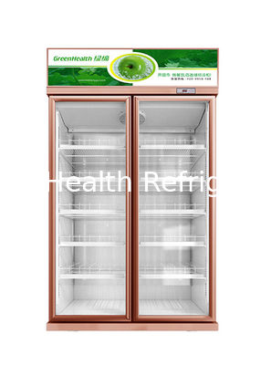 Luxury Vertical Glass Door Display Cooler For Beverage Dynamic Cooling