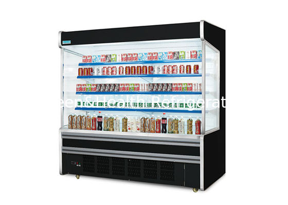 Commercial Multideck Open Chiller with Dynamic Cooling Adjustable Shelves and LED Lighting for Supermarkets