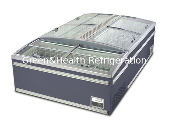 Large Volume Sliding Door Ice Cream Refrigerator Island Display Freezer R404a 1040L