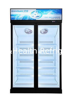 R134a Upright Glass Door Display Freezer Seafood Refrigerator 953L
