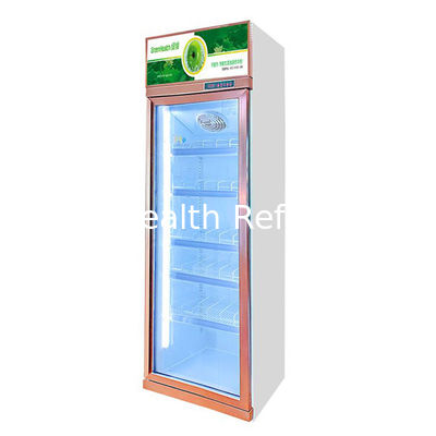 452L 1 Door Commercial Beverage Cooler Upright Display Bar Fridge Champgne Color