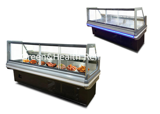 OEM Vertical Fresh Meat Deli Display Refrigerator Supermarket Food Display