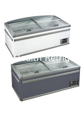 Sliding Door R134a Island Freezer Refrigerator Counter Display Case