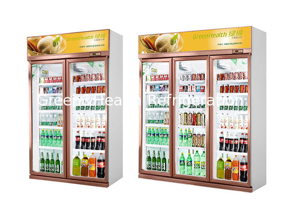 738L Fan Cooling Glass Door Upright Display Cooler Beverage Fridge