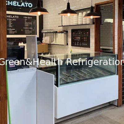 Square Type Ultra Low Temperature Ice Cream Display Freezer Gelato Cabinet