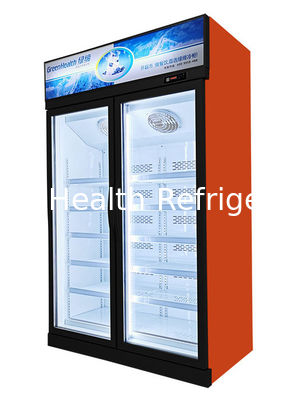 Commercial Ice Cream Vertical Glass Door Freezer For Frozen Food 1450L