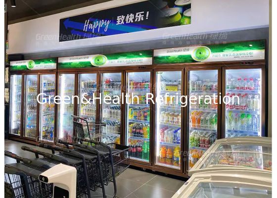 1000L Stand Back Bar Cooler Upright Display Refrigerator Adjustable Shelf For Beer Drink Cold