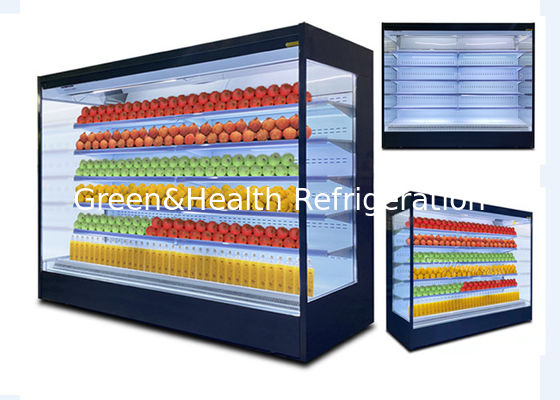 2700W Multideck Open Chiller Supermarket Refrigerated Display Cooler Cake Showcase