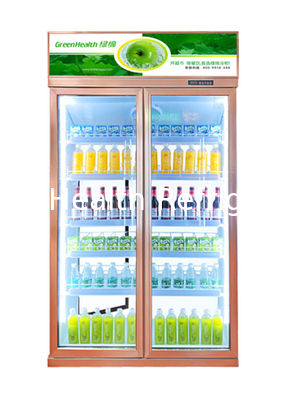 Commercial Beer Cooler with 1530L Storage Capacity Double Glass Doors and Digital Temperature Control
