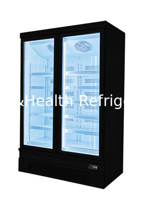 R134a Commercial Display Freezer Multiple Glass Doors For Large Scale Bottom Mount Upright Freezer