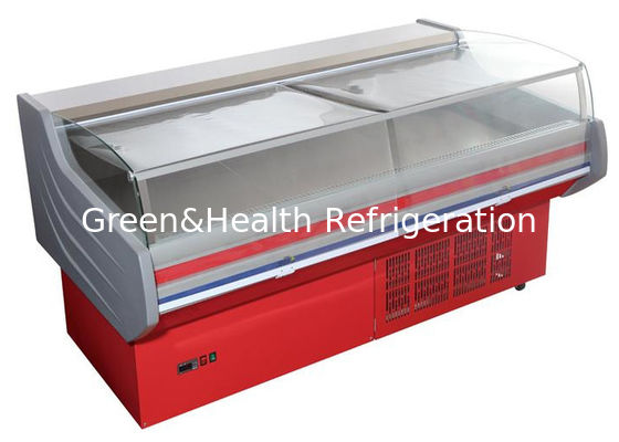 2.5M Seafood Chiller Freezer Meat Display Freezer Supermarket Meat Display Fridge For Sale