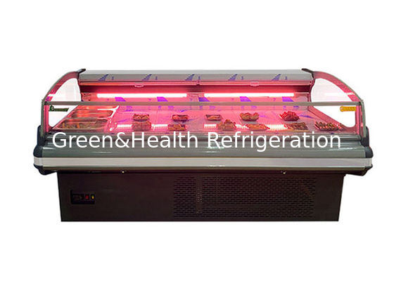 European Style Glass Front Side Meat Display Freezer With Fan Cooling System