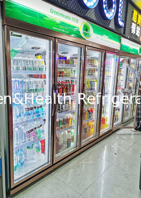 748L Glass Door Refrigerator Beverage Refrigeration Equipment Fan Cooling