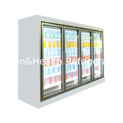 Custom N Door Multideck Upright Chiller Glass Door Display Refrigerator