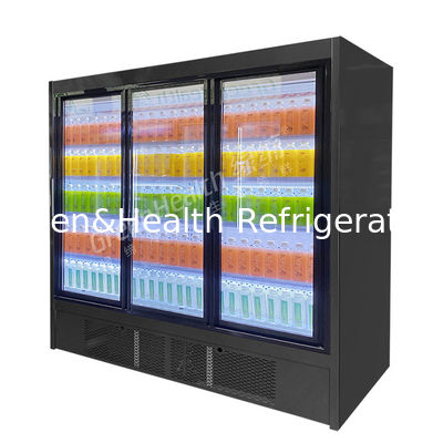 Commercial Multi Deck Oprn Chiller Display Fridge With Sliding Glass Doors