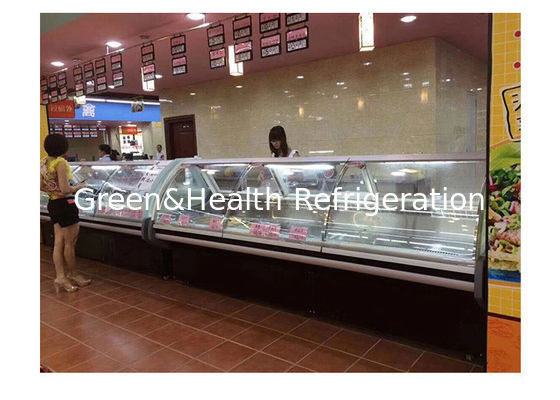 Green Health Commercial Horizontal Freezer With Air Curtain For Fish Fresh Meat