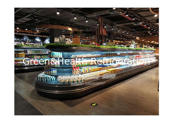 Commercial Multi Deck Round Island Open Freezer Refrigeration For Supermarket