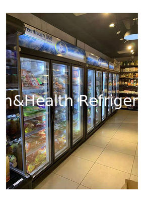 Multiple Door Multifunctional Inverter Upright Freezer For Beverage Commercial
