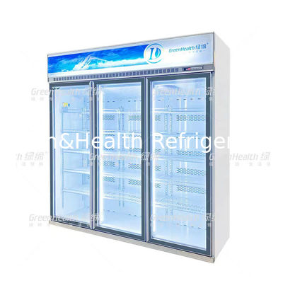 Frequency Conversion Commercial Glass Display Freezer With LED Light