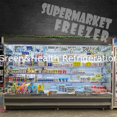 Upright Supermarket Showcase Dairy Display Multi Deck Open Chiller Cooler
