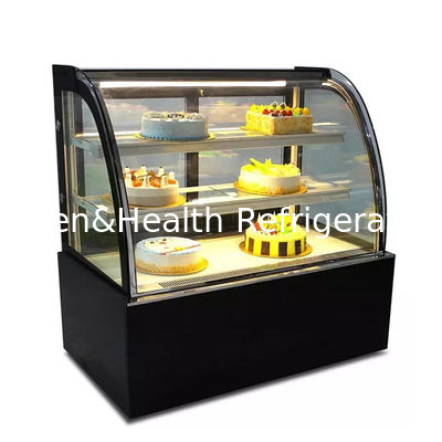 Digital Thermostat 2 Layers Decks Cake Display Showcase For Bakery Shop