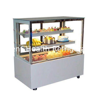 LED Light Bakery Cabinet Cake Display Chiller With Easy Moving Wheel
