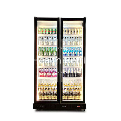 Beer Cooling Vertical Beverage Display Wine Fridge With 3 Color Lighting